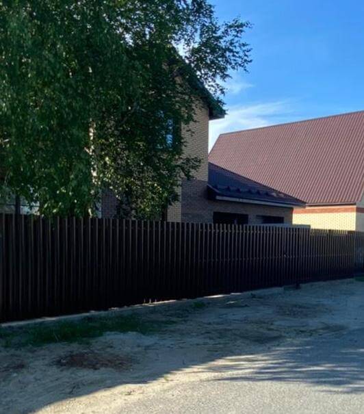 забор из штакетника шоколад фото3 в Махачкале