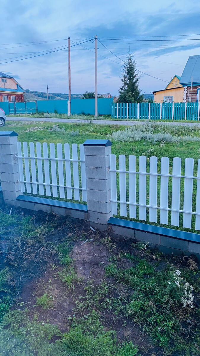 Забор из евроштакетника 16м RAL9003/9003 Белый двусторонний фото 6 в Махачкале