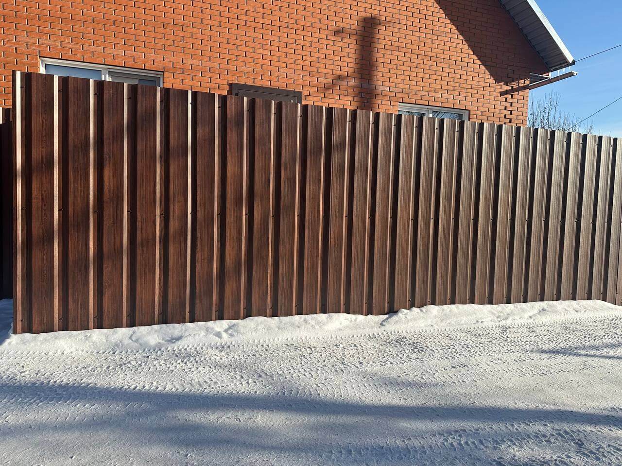 Забор из профнастила НС-21 22м Античное Дерево Принтек фото 4 в Махачкале