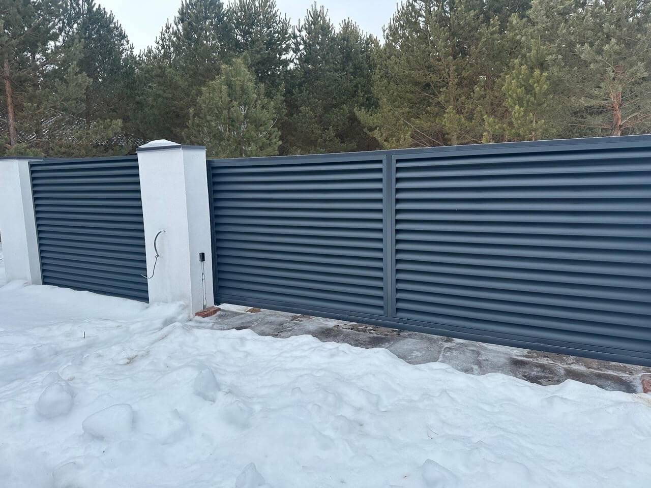 Забор-жалюзи 76м RAL7024/7024 Серый Графит двусторонний МАТТЕ в Махачкале