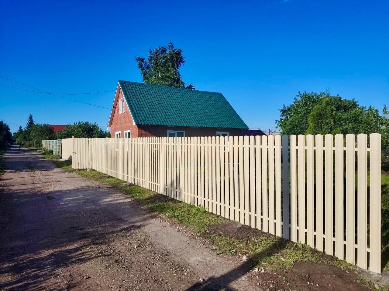 Забор из евроштакетника 16м RAL1015/1015 Слоновая Кость двусторонний в Махачкале