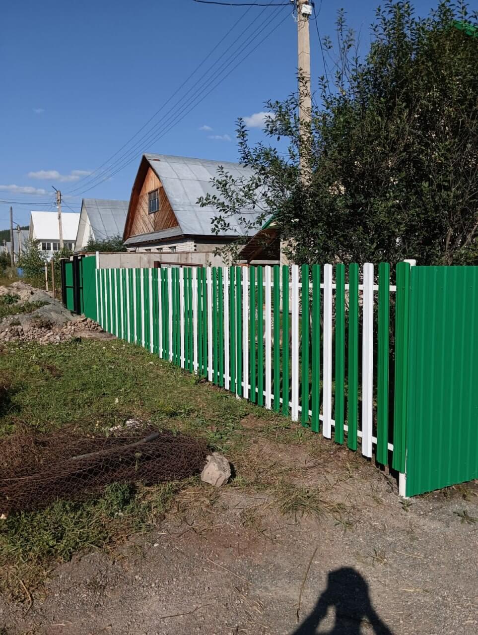 Забор из евроштакетника 10м RAL9003 Белый, RAL6029 Зеленая Мята в Махачкале