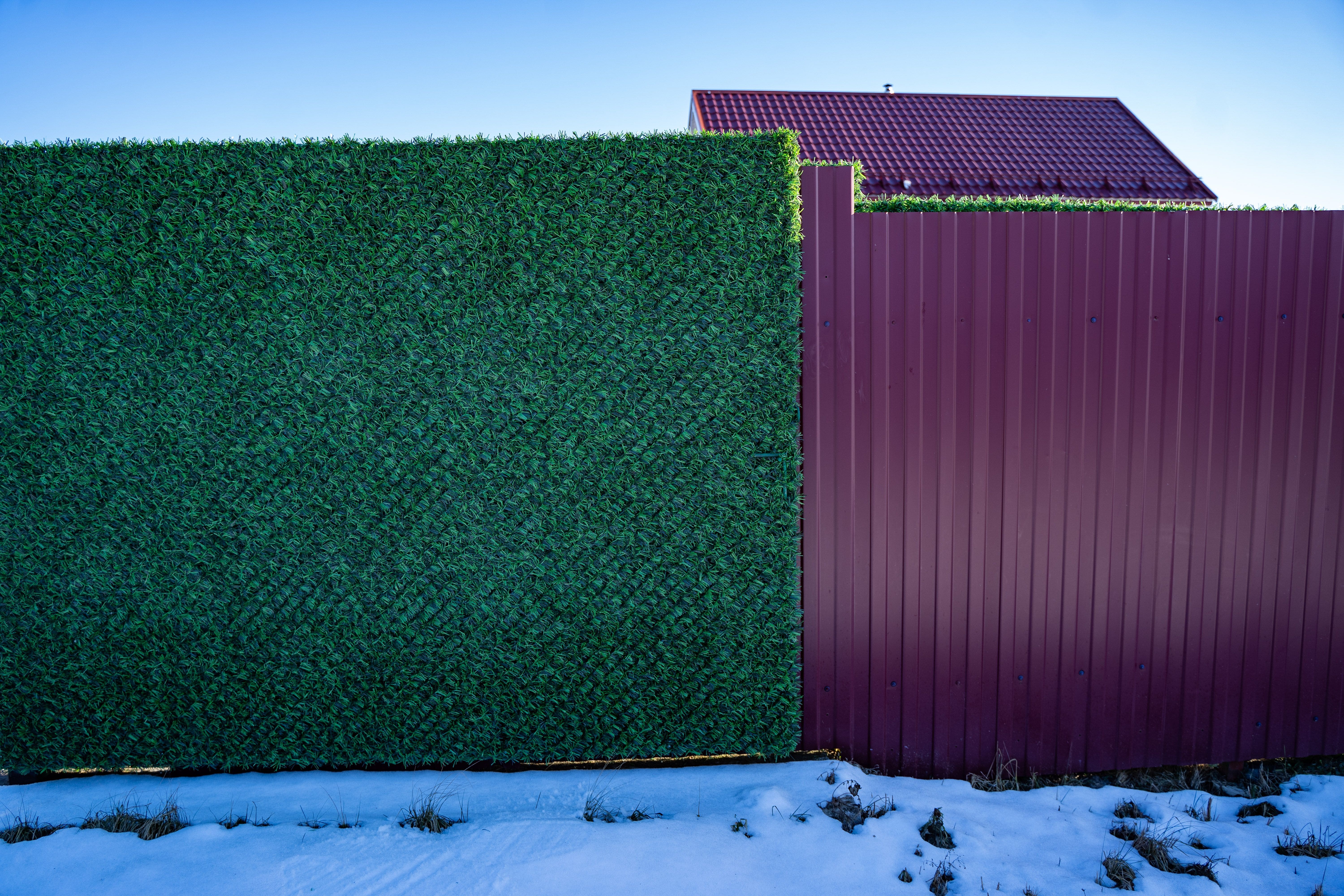 Вечнозеленый забор Grass Fence рулон 2м фото 2 в Махачкале